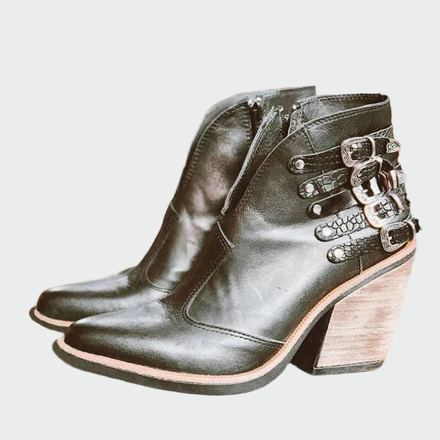 Julia | Stivaletti Retro da Donna in Nero