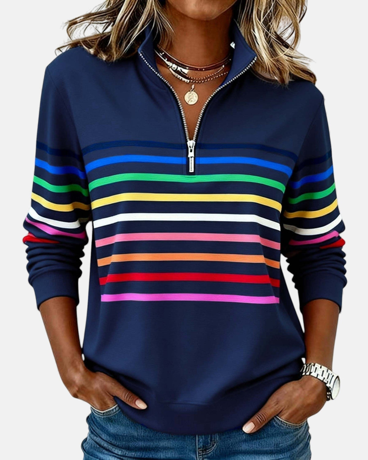 Madison | Felpa da donna con zip a 1/4